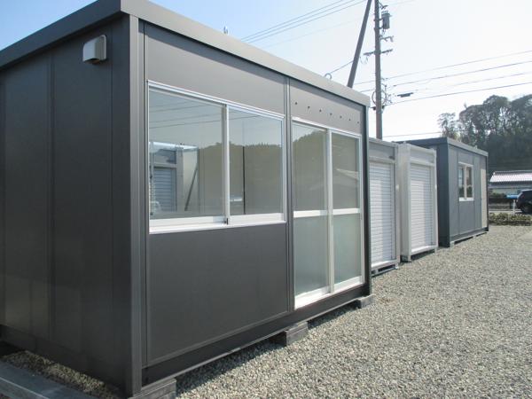 島根県松江営業所/展示場の新棟ユニットハウス・プレハブ・コンテナハウス38MSL(2.43坪)の本体の外観