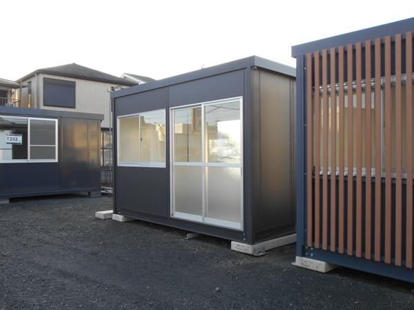 京都府宇治出張所/展示場の新棟ユニットハウス・プレハブ・コンテナハウス38MSL(2.43坪)の本体の外観