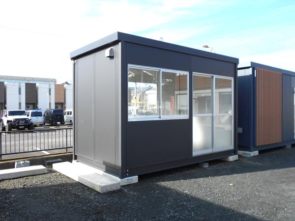 京都府宇治出張所/展示場の新棟ユニットハウス・プレハブ・コンテナハウス38MSL(2.43坪)の本体の外観