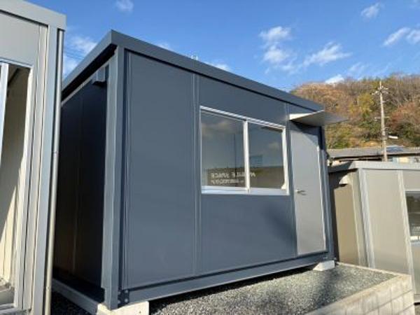 広島県尾道店/展示場の新棟ユニットハウス・プレハブ・コンテナハウス38MSL(2.43坪)の本体の外観