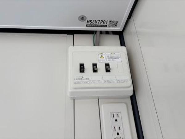 広島県尾道店/展示場の新棟ユニットハウス・プレハブ・コンテナハウス38MSL(2.43坪)の各設備の分電盤