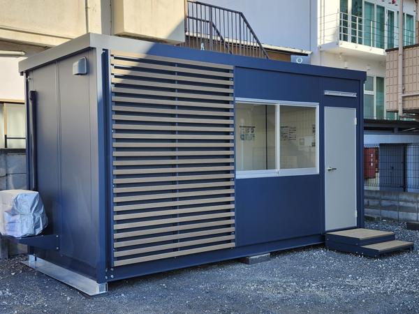 埼玉県朝霞店/展示場の新棟ユニットハウス・プレハブ・コンテナハウス47MSL(3.02坪)の本体の外観