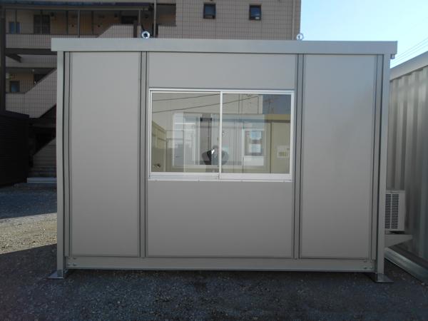 埼玉県朝霞店/展示場の新棟ユニットハウス・プレハブ・コンテナハウス38MSL(2.43坪)の本体の外観