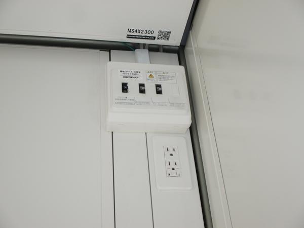 埼玉県加須店/展示場の新棟ユニットハウス・プレハブ・コンテナハウス47MSL(3.02坪)の各設備の分電盤