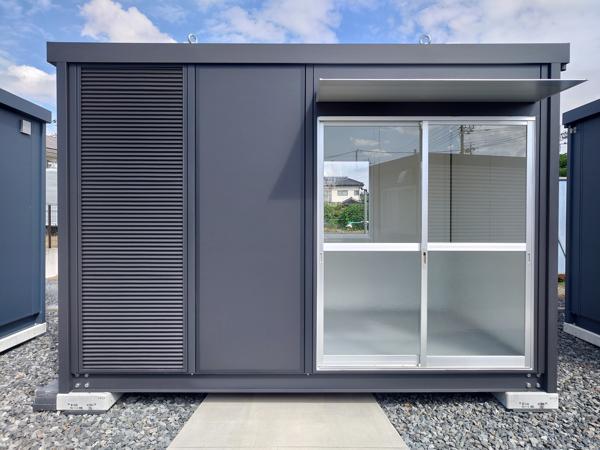 栃木県小山店/展示場の新棟ユニットハウス・プレハブ・コンテナハウス38MSL(2.43坪)の本体の外観