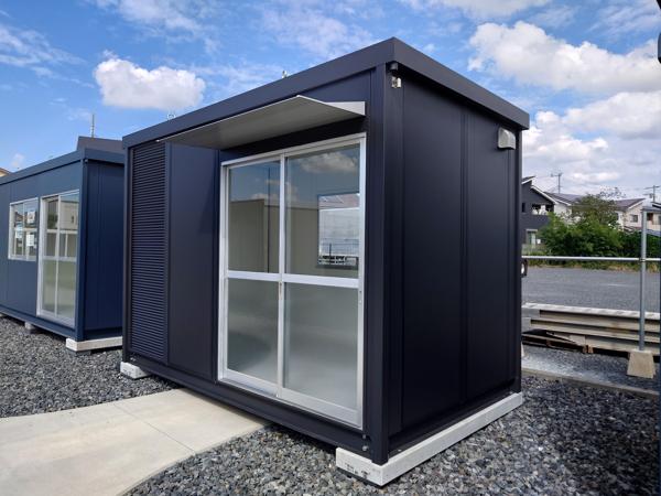 栃木県小山店/展示場の新棟ユニットハウス・プレハブ・コンテナハウス38MSL(2.43坪)の本体の外観