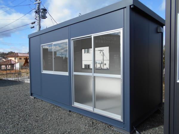 福島県いわき四倉店/展示場の新棟ユニットハウス・プレハブ・コンテナハウス47MSL(3.02坪)の本体の外観