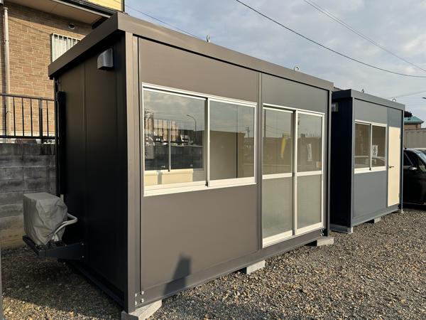 岐阜県多治見店/展示場の新棟ユニットハウス・プレハブ・コンテナハウス38MSL(2.43坪)の本体の外観