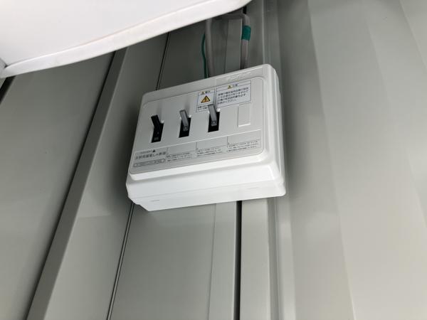 北海道函館店/展示場の中古ユニットハウス・プレハブ・コンテナハウスCT-32JG(2.16坪)の各設備の分電盤