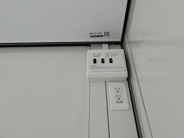 群馬県伊勢崎バイパス店/展示場の新棟ユニットハウス・プレハブ・コンテナハウス38MSL(2.43坪)の各設備の分電盤