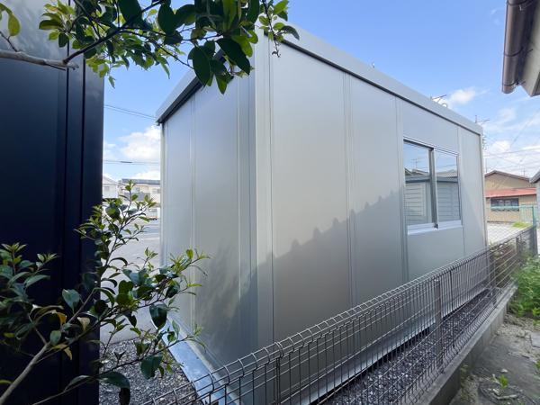 愛知県名古屋緑店/展示場の新棟ユニットハウス・プレハブ・コンテナハウス47MSL(3.02坪)の本体の外観