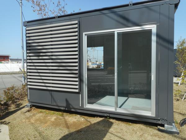 石川県金沢店/展示場の中古ユニットハウス・プレハブ・コンテナハウスルーバー付き CT-41J(2.83坪)の本体の外観