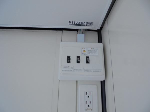 山口県山口出張所/総合展示場の新棟ユニットハウス・プレハブ・コンテナハウス38MSL(2.43坪)の各設備の分電盤