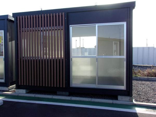 福島県白河店/展示場の新棟ユニットハウス・プレハブ・コンテナハウス38MSL(2.43坪)の本体の外観