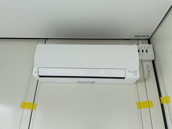 熊本県熊本店/展示場の新棟ユニットハウス・プレハブ・コンテナハウス38MSL(2.43坪)の各設備のエアコン