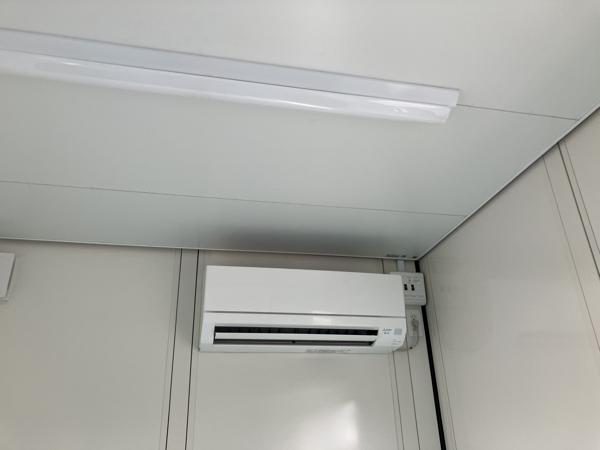 福岡県行橋店/展示場の新棟ユニットハウス・プレハブ・コンテナハウス47MSL(3.02坪)の各設備のエアコン