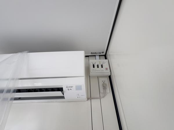 愛知県岡崎中央店/展示場の新棟ユニットハウス・プレハブ・コンテナハウス47MSL(3.02坪)の各設備のエアコン