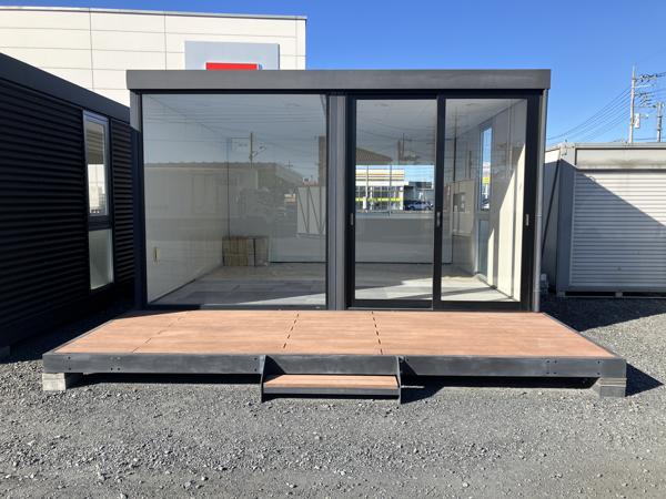 埼玉県本庄店/展示場の新棟ユニットハウス・プレハブ・コンテナハウス46 LCX 2.0(6.01坪)の本体の外観