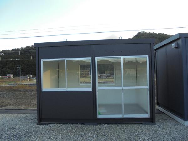 山口県周南店/展示場の新棟ユニットハウス・プレハブ・コンテナハウス38MSL(2.43坪)の本体の外観