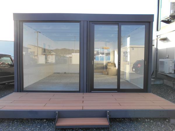 福島県福島店/展示場の新棟ユニットハウス・プレハブ・コンテナハウス57MS1 SOHO(7.62坪)の本体の外観