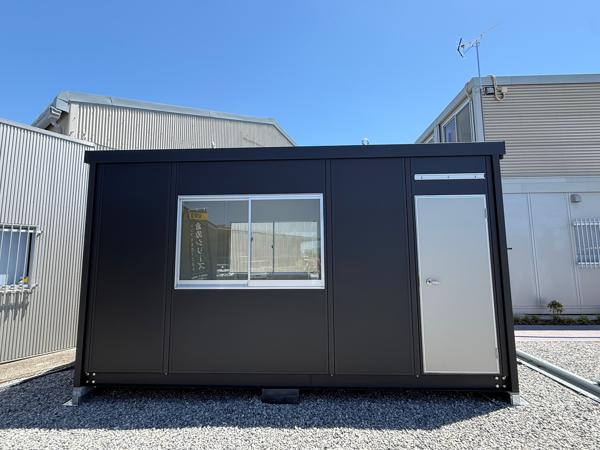 滋賀県栗東店/展示場の新棟ユニットハウス・プレハブ・コンテナハウス47MSL(3.02坪)の本体の外観