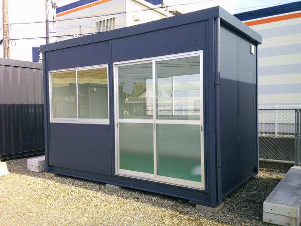 山口県宇部店/展示場の新棟ユニットハウス・プレハブ・コンテナハウス38MSL(2.43坪)の本体の外観