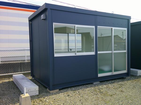 山口県宇部店/展示場の新棟ユニットハウス・プレハブ・コンテナハウス38MSL(2.43坪)の本体の外観
