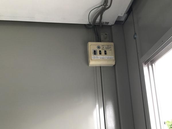 熊本県熊本出張所/熊本菊陽総合展示場の中古ユニットハウス・プレハブ・コンテナハウスCT-32J(2.16坪)の各設備の分電盤