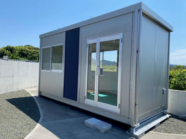 福岡県宗像店/展示場の新棟ユニットハウス・プレハブ・コンテナハウス47MSL(3.02坪)の本体の外観