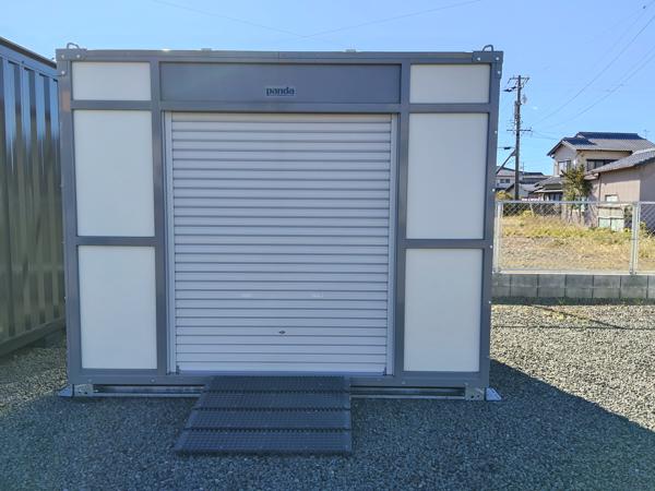 静岡県藤枝店/展示場の新棟ユニットハウス・プレハブ・コンテナハウスPanda3.0 PS3K(1.60坪)の本体の外観