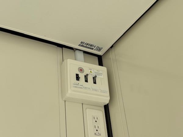 静岡県富士宮店/展示場の新棟ユニットハウス・プレハブ・コンテナハウス47MSL(3.02坪)の各設備の分電盤