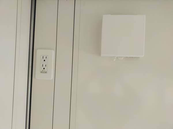 岡山県笠岡店/展示場の新棟ユニットハウス・プレハブ・コンテナハウス38MSL(2.43坪)の各設備の給気口