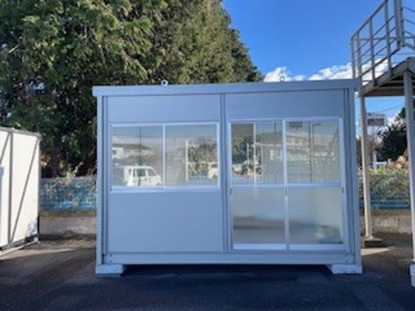 栃木県鹿沼店/展示場の新棟ユニットハウス・プレハブ・コンテナハウス38MSL(2.43坪)の本体の外観