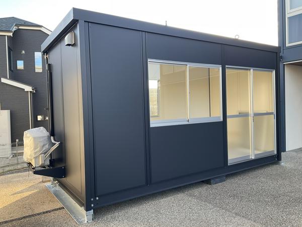 愛知県小牧総合展示場の新棟ユニットハウス・プレハブ・コンテナハウス47MSL(3.02坪)の本体の外観