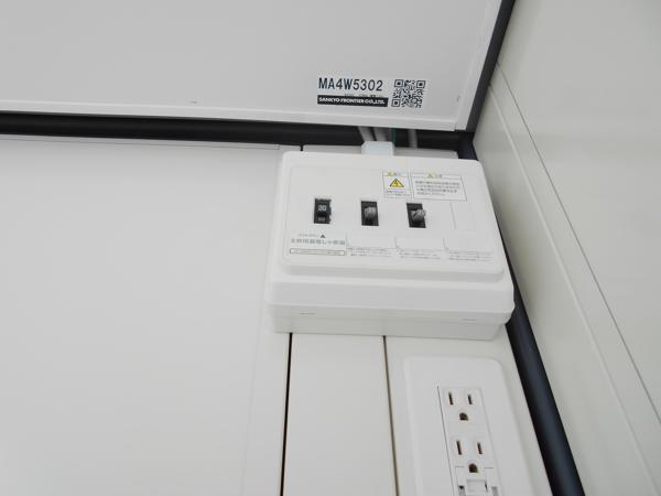 長野県松本店/展示場の新棟ユニットハウス・プレハブ・コンテナハウス47MSL(3.02坪)の各設備の分電盤