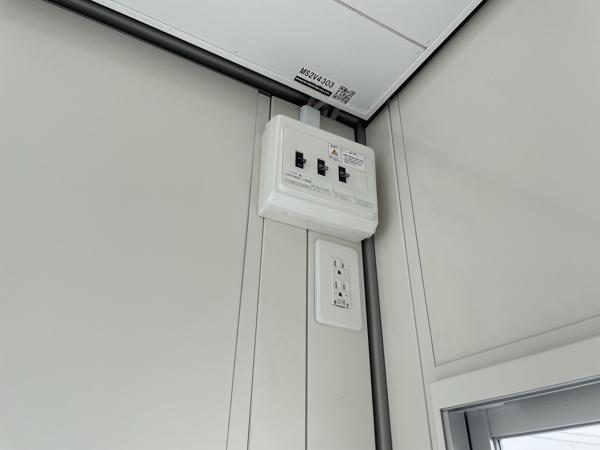 茨城県小美玉店/展示場の新棟ユニットハウス・プレハブ・コンテナハウス29MSL(1.84坪)の各設備の分電盤