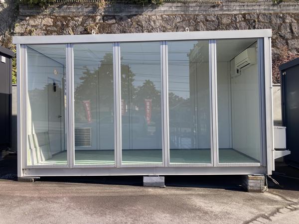 鹿児島県鹿児島出張所/展示場の新棟ユニットハウス・プレハブ・コンテナハウス47MSL SMOKING ROOM(3.02坪)の本体の外観