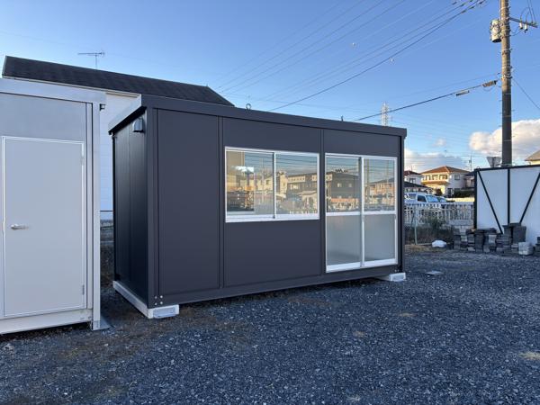 栃木県真岡店/展示場の新棟ユニットハウス・プレハブ・コンテナハウス47MSL(3.02坪)の本体の外観
