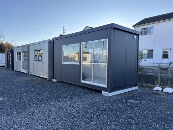 栃木県真岡店/展示場の新棟ユニットハウス・プレハブ・コンテナハウス47MSL(3.02坪)の本体の外観