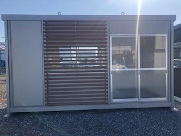 静岡県掛川店/展示場の新棟ユニットハウス・プレハブ・コンテナハウス47MSL(3.02坪)の本体の外観