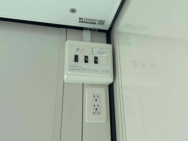 福岡県朝倉店/展示場の新棟ユニットハウス・プレハブ・コンテナハウス38MSL(2.43坪)の各設備の分電盤