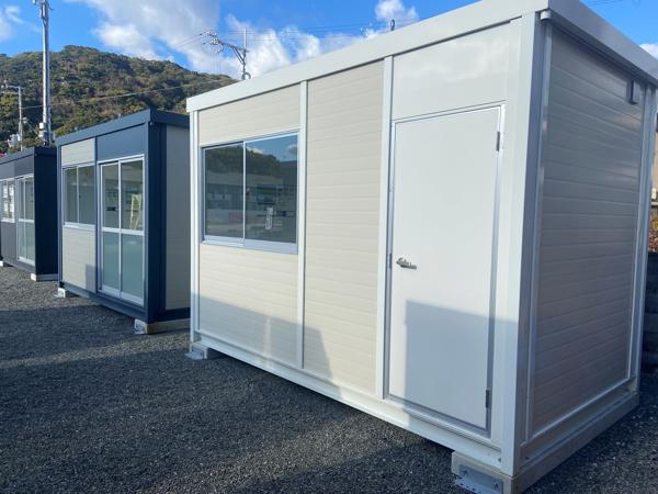 兵庫県淡路店/展示場の新棟ユニットハウス・プレハブ・コンテナハウス3MSD(2.40坪)の本体の外観