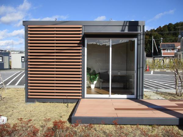 福島県いわき店/展示場の新棟ユニットハウス・プレハブ・コンテナハウス38MSL EXTRA SPACE(2.43坪)の本体の外観