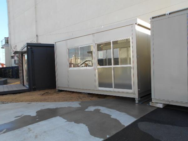 広島県福山中央総合展示場の新棟ユニットハウス・プレハブ・コンテナハウス47MSL(3.02坪)の本体の外観