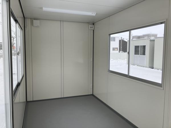 北海道函館店/展示場の新棟ユニットハウス・プレハブ・コンテナハウス47MSL(3.02坪)の本体の内観