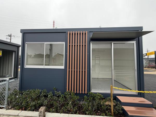 千葉県八千代店/展示場の新棟ユニットハウス・プレハブ・コンテナハウス47MSL(3.02坪)の本体の外観