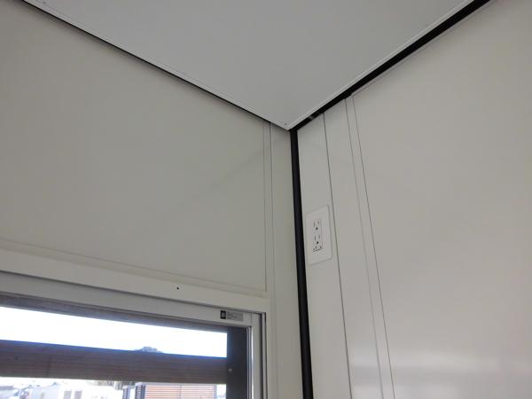 埼玉県春日部総合展示場の新棟ユニットハウス・プレハブ・コンテナハウス38MSL(2.43坪)の各設備のコンセント