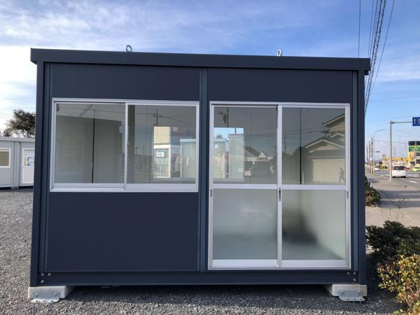 茨城県常陸大宮店/展示場の新棟ユニットハウス・プレハブ・コンテナハウス38MSL(2.43坪)の本体の外観