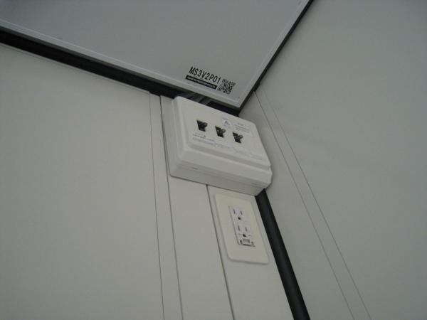 広島県東広島店/展示場の新棟ユニットハウス・プレハブ・コンテナハウス38MSL(2.43坪)の各設備の分電盤