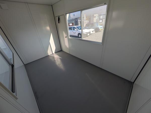 愛媛県松山出張所/総合展示場の新棟ユニットハウス・プレハブ・コンテナハウス38MSL(2.43坪)の本体の内観